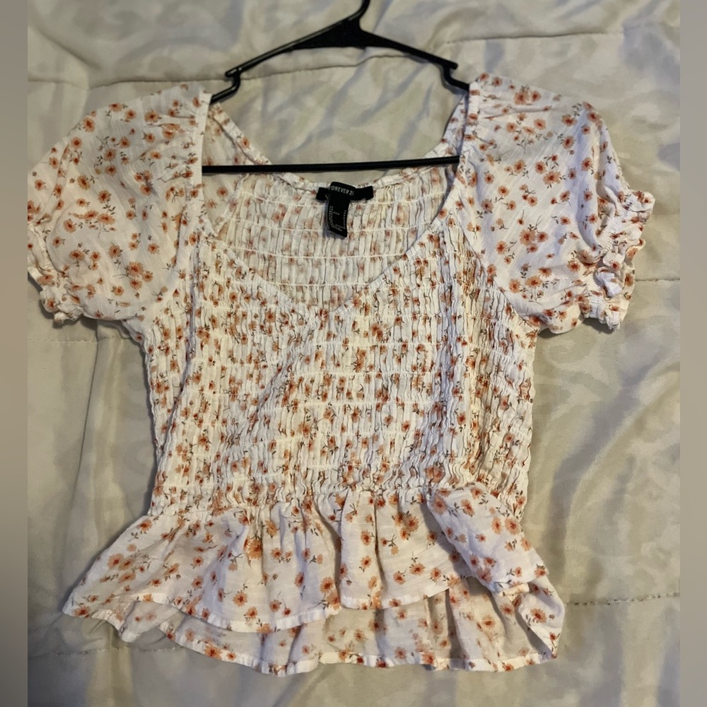 White forever 21 blouse